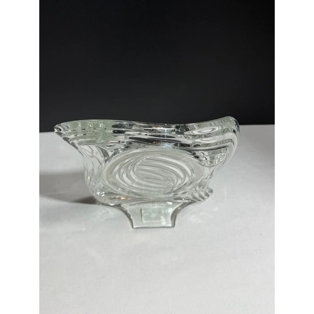 Mikasa Emotion Crystal Picture Frame WX242/575 Swirl Wave Glass Japan 4.5x6.5